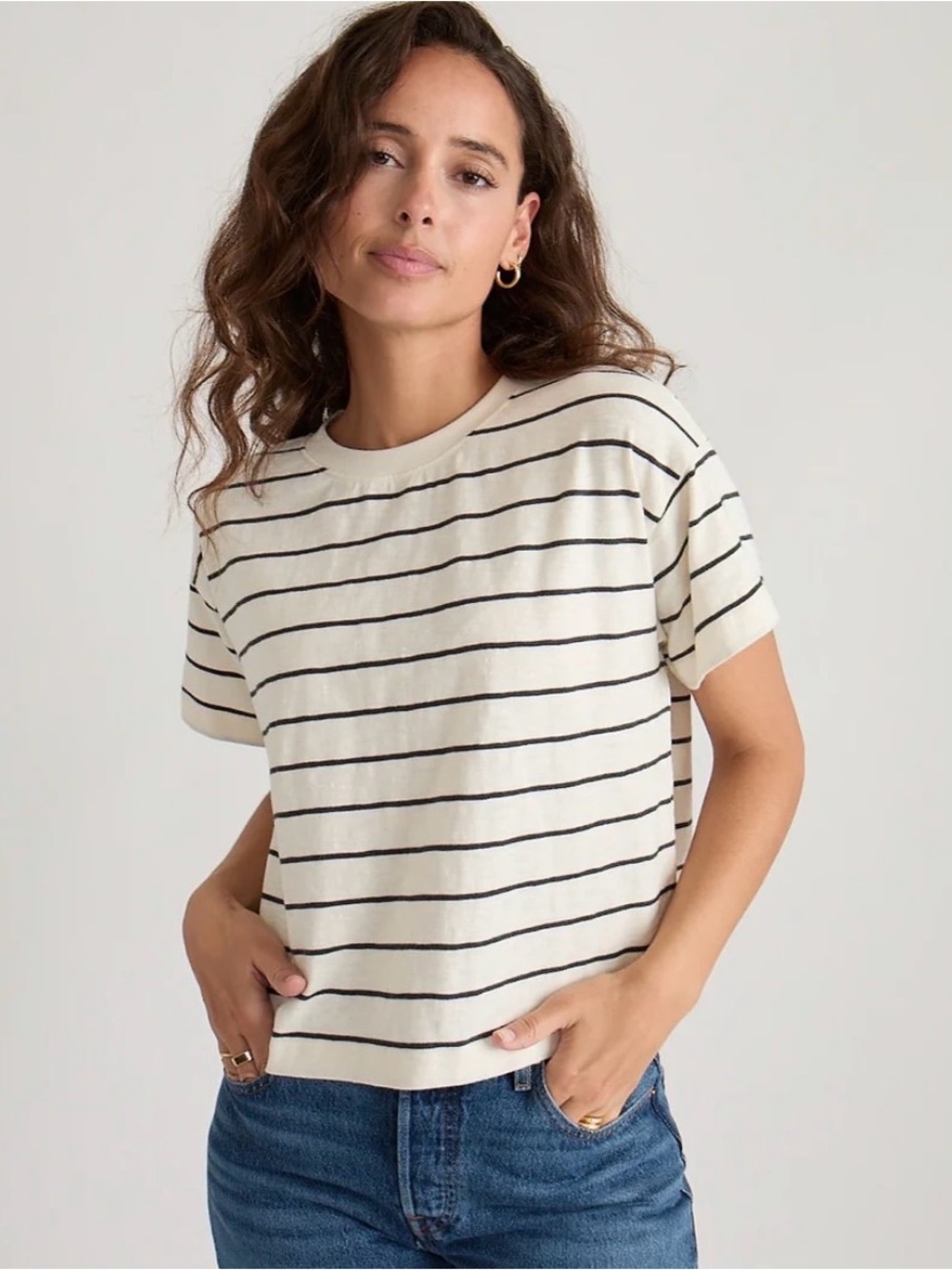 Marine Layer Vintage Slub Crop Tee